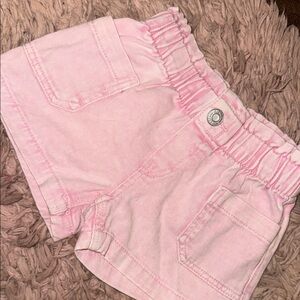 Girl’s Pink Ruffled Waist Shorts. Never Worn